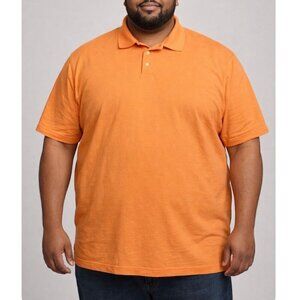 Foundry men's Big/Tall orange polo shirt SZ 2XL Tall excellent condition